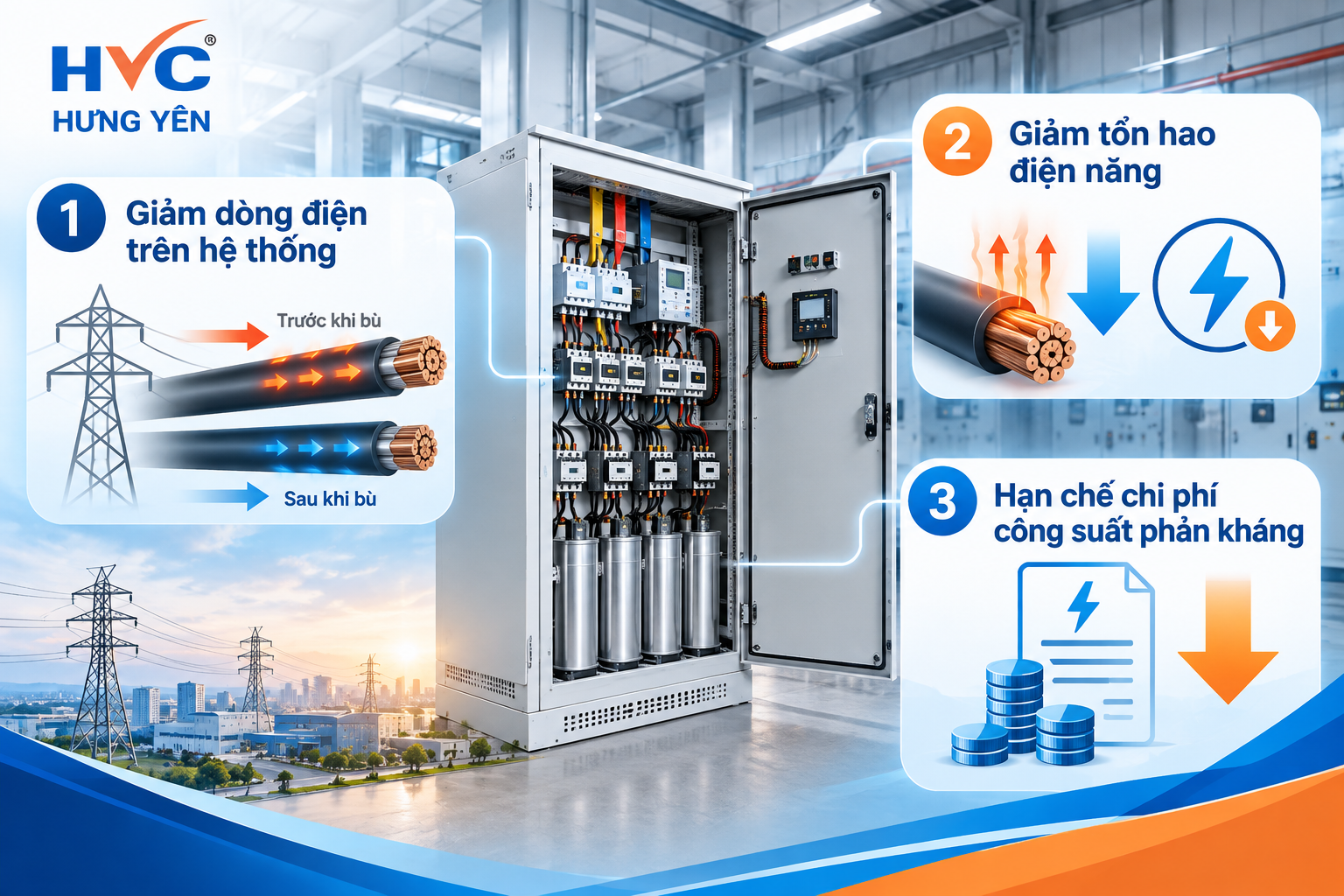 Tủ điện bù công suất phản kháng Tủ điện bù công suất phản kháng